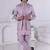 Pink silk embroidered indo western for mens