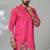 Pink shimmer embroidered kurta pajama for mens