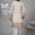 White shimmer embroidered kurta pajama for mens