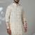 White shimmer embroidered kurta pajama for mens