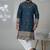 Blue shimmer embroidered kurta pajama for mens