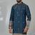 Blue shimmer embroidered kurta pajama for mens