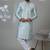 Sky blended cotton embroidered kurta pajama for mens