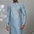 Sky blended cotton embroidered kurta pajama for mens