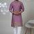 Pink shimmer embroidered kurta pajama for mens