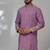 Pink shimmer embroidered kurta pajama for mens