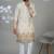 White shimmer embroidered kurta pajama for mens