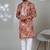 Multicolor blended cotton embroidered kurta pajama for mens