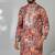 Multicolor blended cotton embroidered kurta pajama for mens
