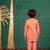 Boys bright salmon coloured kurta and pant with georgette mirror work bundi jacket