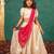 Girls fendy crush white top and  lehenga with georgette dupatta