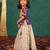 Girls handworked dark purple top and off-white lehenga