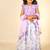 Girls hand embroidered duck top and moonga digital printed lehenga with dupatta