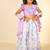 Girls hand embroidered duck top and moonga digital printed lehenga with dupatta