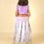 Girls hand embroidered duck top and moonga digital printed lehenga with dupatta
