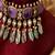 Gold plated multicolor kundan Choker necklace set
