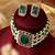 Gold plated green stone kundan Choker necklace set