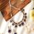 Gold plated blue stone kundan necklace set