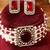 Gold plated red stone kundan Choker necklace set