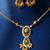 Gold plated green stone kundan necklace set
