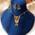 Gold plated multicolor kundan necklace set