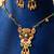 Gold plated multicolor kundan necklace set