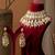 Gold plated kundan pearl necklace set