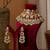 Gold plated multicolor kundan necklace set