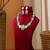 Gold plated sage green kundan necklace set