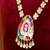 Gold plated multicolor kundan necklace set