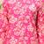 Women  pink cotton printed & trim work a-line kurta & bottom set