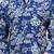 Women  navy blue cotton printed & trim work a-line kurta & bottom set