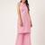 Women  pink rayon & embroidered work straight kurta bottom set