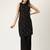 Women  black rayon & embroidered work straight kurta bottom set