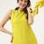 Women  mustard rayon & embroidered work straight kurta bottom set