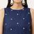 Women  navy blue rayon & embroidered work straight kurta bottom set