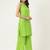 Women  green rayon & embroidered work straight kurta bottom set
