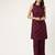 Women  mahroon rayon & embroidered work straight kurta bottom set