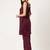 Women  mahroon rayon & embroidered work straight kurta bottom set