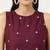 Women  mahroon rayon & embroidered work straight kurta bottom set