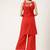 Women  red rayon & embroidered work straight kurta bottom set