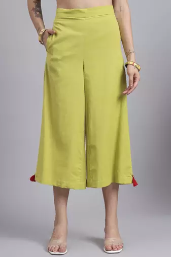 Women   green cotton flex & hand work co-ord set (set of 2)