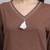 Women  brown cotton khatha & hand work co-ord set (set of 2)