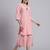 Women  pink cotton khatha & hand work co-ord set (set of 2)