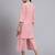 Women  pink cotton khatha & hand work co-ord set (set of 2)