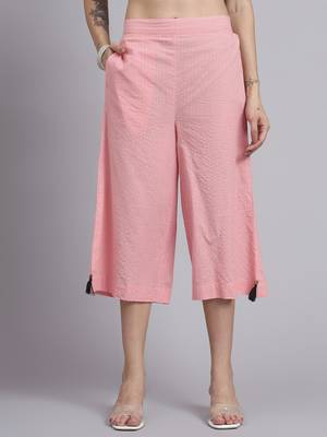 Women pink cotton khatha & hand work co-ord set (set of 2) 5