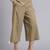 Women  khaki cotton khatha & hand work co-ord set (set of 2)