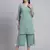 Women  green cotton khatha & hand work co-ord set (set of 2)