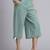 Women  green cotton khatha & hand work co-ord set (set of 2)