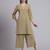 Women  green cotton khatha & hand work co-ord set (set of 2)
